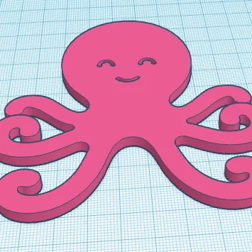 Mô hình Bạch tuộc 3D Đơn giản - Dụng cụ thực hành in ấn