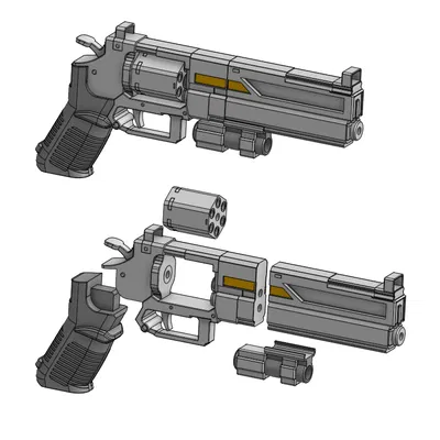 Mô Hình Súng P-4 Senator v2 Helldivers 2 3D
