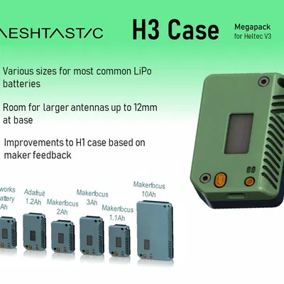 Case H3 - Megapack cho Heltec v3 chạy Meshtastic