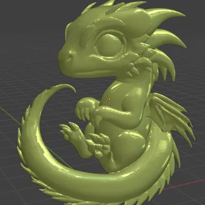 Mô Hình Rồng Con 3D Dễ Thương - Đồ Trang Trí Độc Đáo