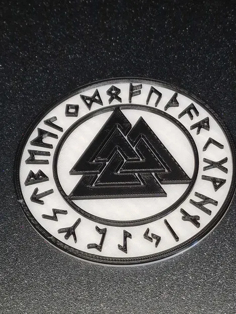Mô Hình 3D Biểu Tượng Valknut Và Chữ Rune Viking - Image 5