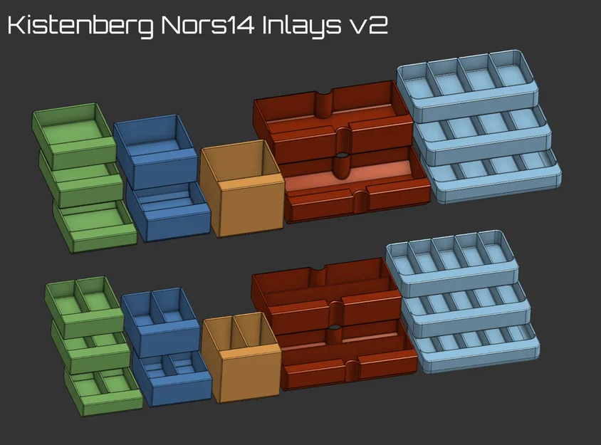 Khay chia (Inlays) cho Kistenberg NORS14 (v2 – có thêm vùng dán nhãn) - Image 2