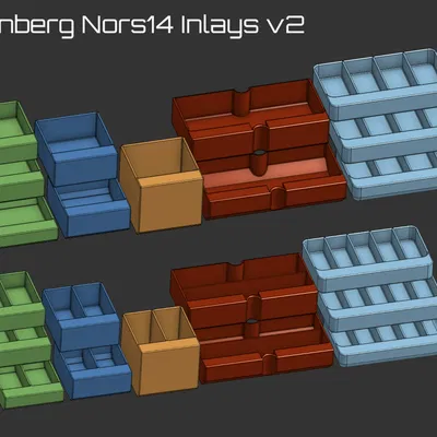 Khay chia (Inlays) cho Kistenberg NORS14 (v2 – có thêm vùng dán nhãn)