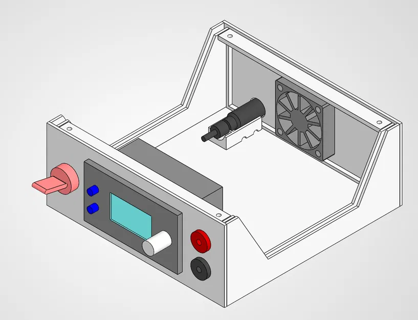 Vỏ Hộp In 3D Cho Bộ Nguồn ZK-4KX 0.5-30V 4A Có Quạt - Image 1