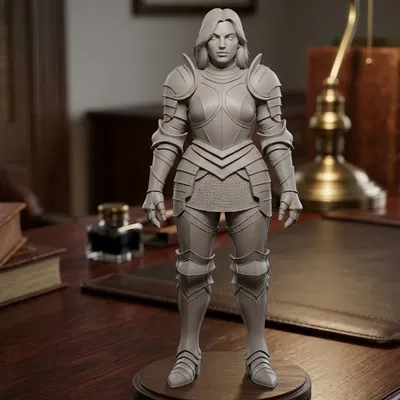 Mô Hình Nữ Chiến Binh Trong Bộ Giáp Dũng Mãnh