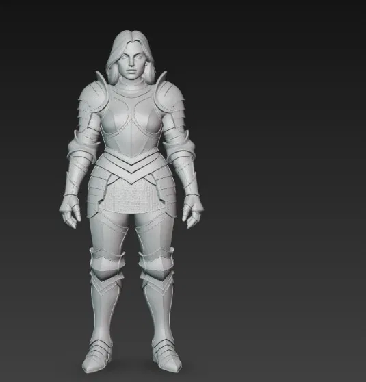 Mô Hình Nữ Chiến Binh Trong Bộ Giáp Dũng Mãnh - Image 3