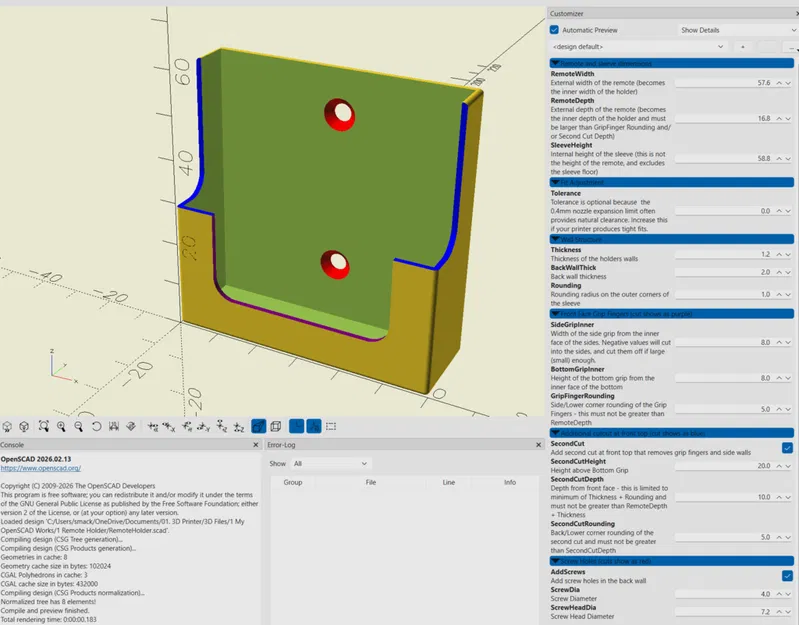 Trình tạo sleeve/holder remote tuỳ biến (Customisable Remote Control Holder Generator) - Image 3