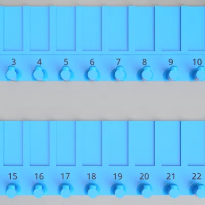 Giá treo chìa khóa/dây đeo có khe gắn nhãn