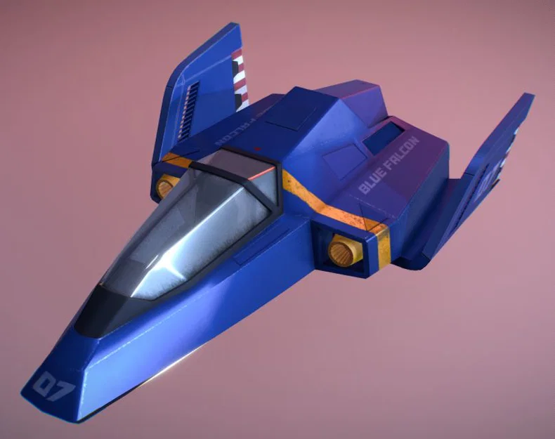 Mô Hình Tàu F-Zero Blue Falcon (SNES Classic) - Đồ Trang Trí & Sưu Tầm - Image 1