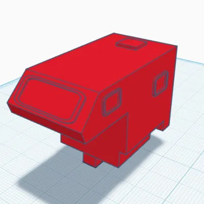 Mô hình 3D Xe Bán Tải Ram 1500 Rebel Giường Cắm Trại 1:64