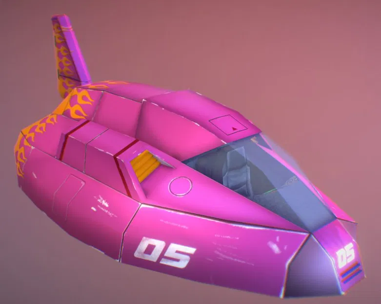 Mô Hình Tàu F-Zero "Fire Stingray" SNES Classic - File In 3D - Image 1