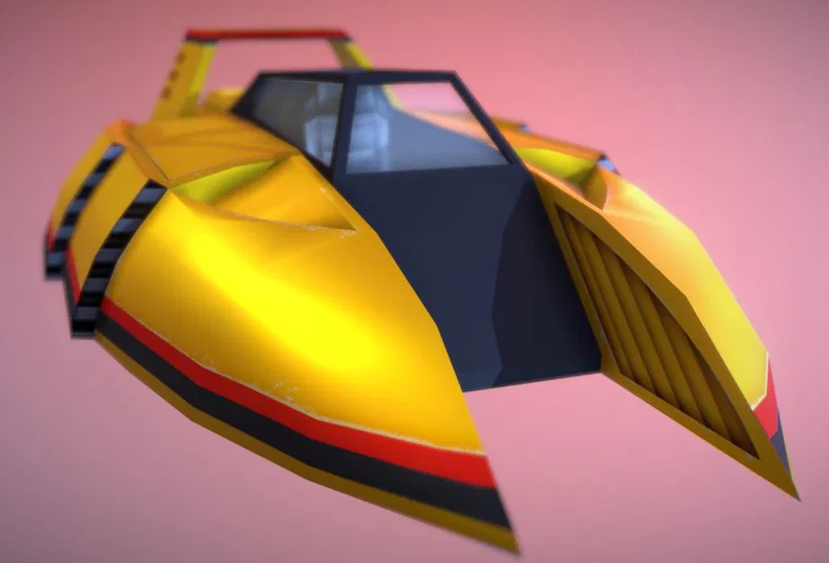 Mô Hình Tàu Đua Golden Fox (F-Zero) SNES Kinh Điển - Image 2