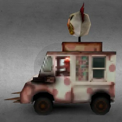 Mô Hình 3D Xe Tải Kem Sweet Tooth Twisted Metal PS1