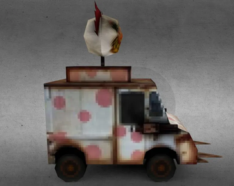 Mô Hình 3D Xe Tải Kem Sweet Tooth Twisted Metal PS1 - Image 3