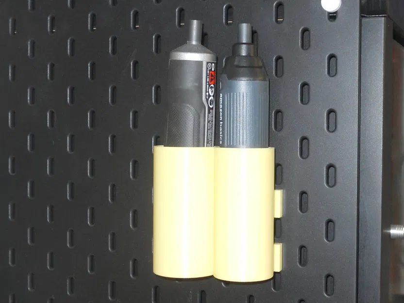 Ống trụ đôi dọc parametric cho Ikea Skadis (Parametric Ikea Skadis Vertical Cylinders) - Image 1