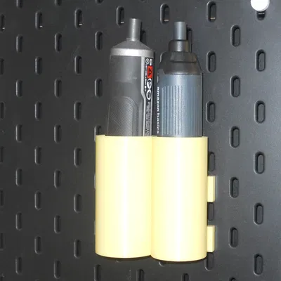 Ống trụ đôi dọc parametric cho Ikea Skadis (Parametric Ikea Skadis Vertical Cylinders)