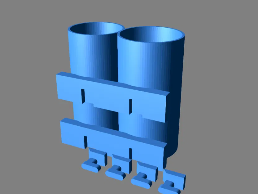 Ống trụ đôi dọc parametric cho Ikea Skadis (Parametric Ikea Skadis Vertical Cylinders) - Image 3