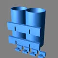 Ống trụ đôi dọc parametric cho Ikea Skadis (Parametric Ikea Skadis Vertical Cylinders) - Thumbnail 3