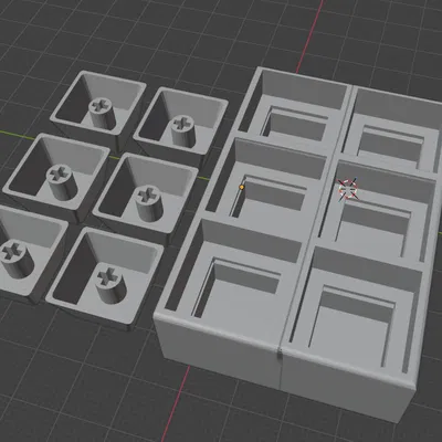 Cục Fidget Bấm Phím 3x2 "Print-in-Place" (Có Nắp Phím!)