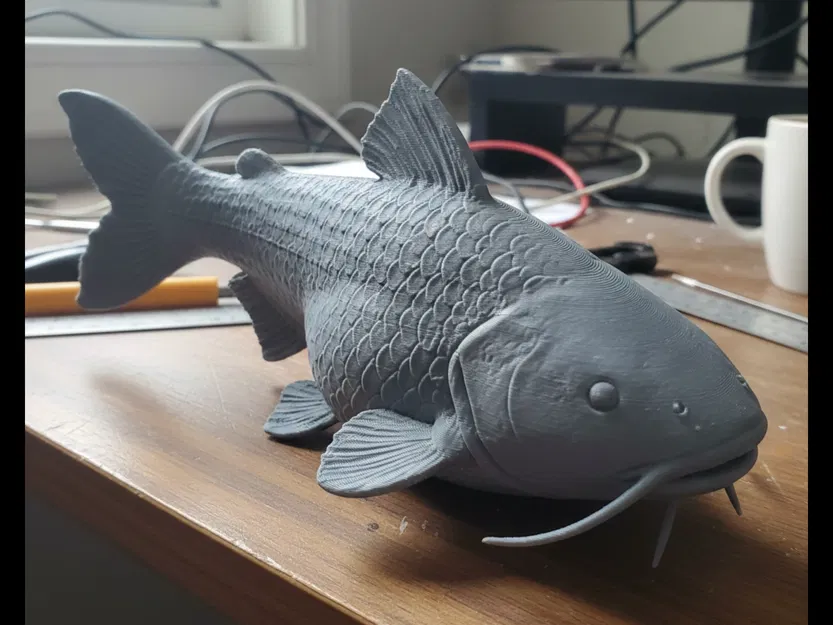 Cá Nheo (Catfish) – Tượng Cá Đứng Độc Lập - Image 1