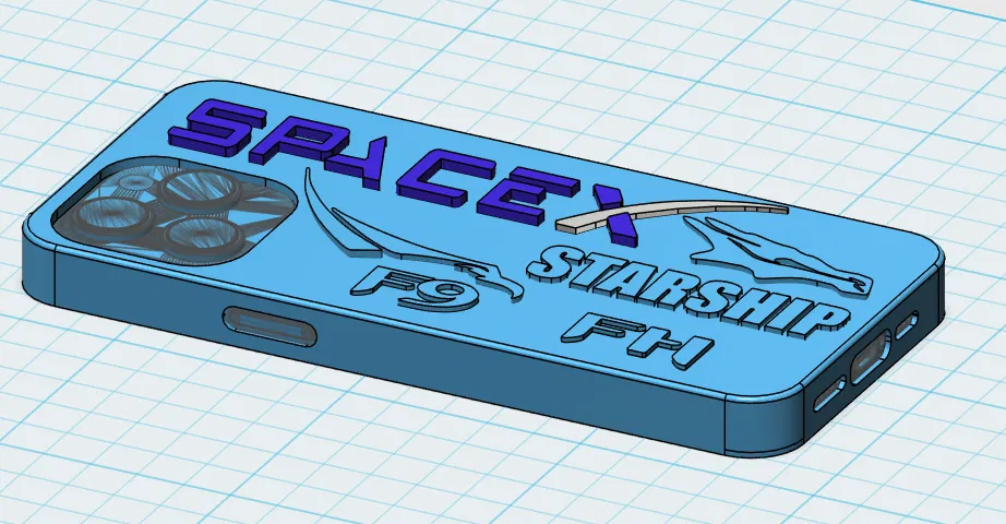 Ốp iPhone 16 Pro Max SpaceX kèm F9, FH, Dragon & Starship - Image 4