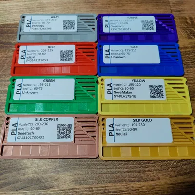 Bảng Mẫu Filament (kèm Nhãn Địa Chỉ & Test Dung Sai)