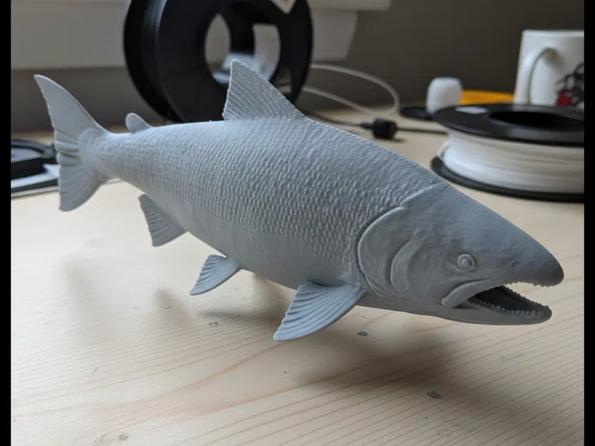 King Salmon – Tượng Cá Độc Lập (Standalone Fish Statue) - Image 1