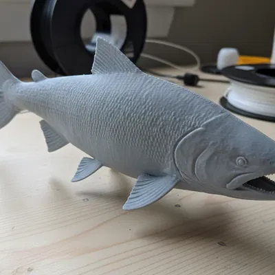 King Salmon – Tượng Cá Độc Lập (Standalone Fish Statue)