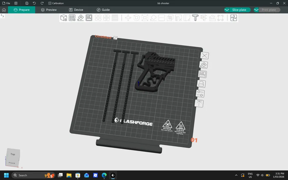 Súng Bắn Bi BB 3D Kèm Băng Đạn - Image 1