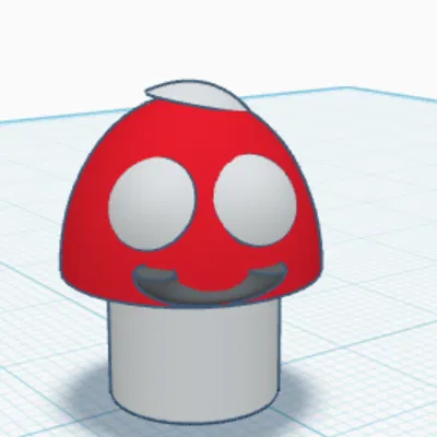 Chú Nấm Dễ Thương - Mô Hình In 3D Tự Tô Màu