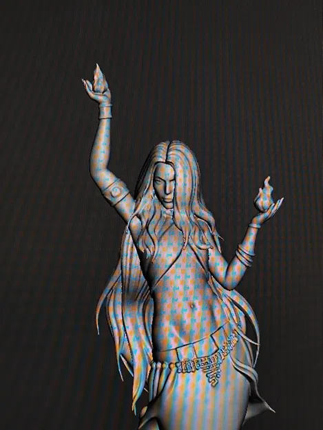 Tượng Thần Đèn Nữ Xinh Đẹp – Mô hình 3D Độc Đáo - Image 1