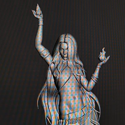 Tượng Thần Đèn Nữ Xinh Đẹp – Mô hình 3D Độc Đáo