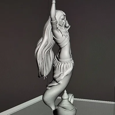 Tượng Thần Đèn Nữ Xinh Đẹp – Mô hình 3D Độc Đáo