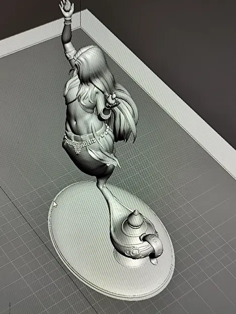 Tượng Thần Đèn Nữ Xinh Đẹp – Mô hình 3D Độc Đáo - Image 4