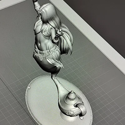 Tượng Thần Đèn Nữ Xinh Đẹp – Mô hình 3D Độc Đáo