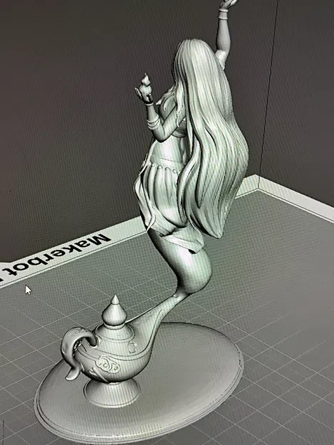 Tượng Thần Đèn Nữ Xinh Đẹp – Mô hình 3D Độc Đáo - Image 5