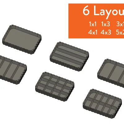 Khay Hộp Lưu Trữ Modular Xếp Chồng Bằng Nam Châm (Magnetic Stackable Organizers)