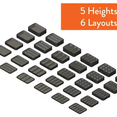 Khay Hộp Lưu Trữ Modular Xếp Chồng Bằng Nam Châm (Magnetic Stackable Organizers)