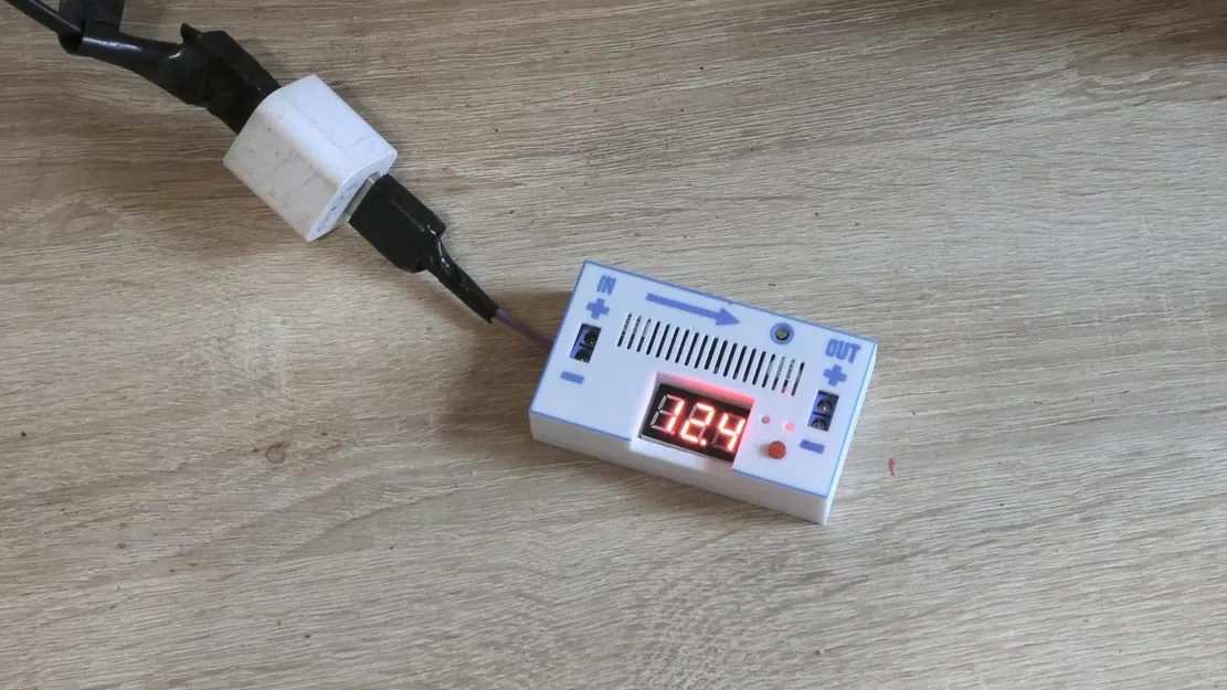 Vỏ gọn cho XL6009E1 step up converter có voltmeter (case/enclosure) - Image 1