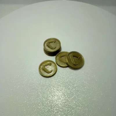 Mô Hình Đồng Tiền Vàng 3D Thay Thế Cho Board Game Carcassonne