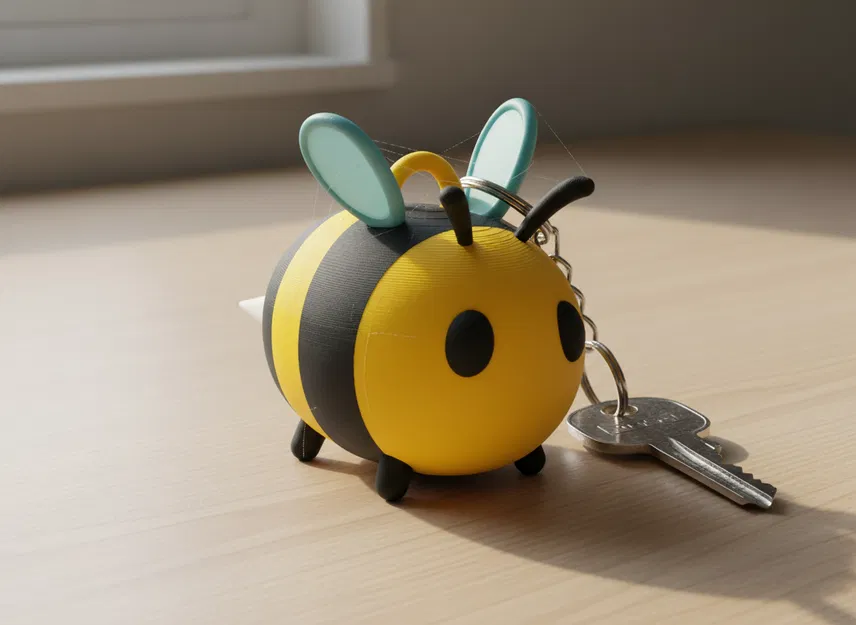 Móc Khóa Chú Ong 3D Đáng Yêu - Image 1