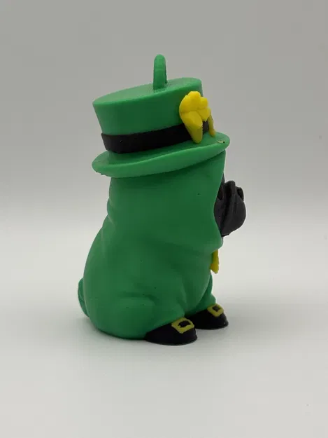 Mô hình Chó Pug St. Patrick - Trang phục Xanh May Mắn - Image 4