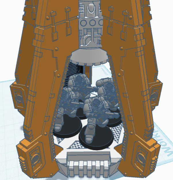 Mô Hình Drop Pod Warhammer 40k Có Cửa Di Chuyển - Image 1