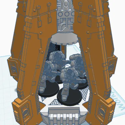 Mô Hình Drop Pod Warhammer 40k Có Cửa Di Chuyển