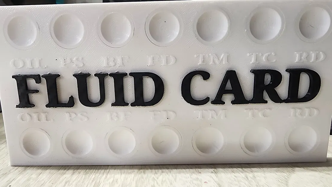 Thẻ Mẫu Chất Lỏng Ô Tô (Fluid/Sample Card-Automotive) - Image 1