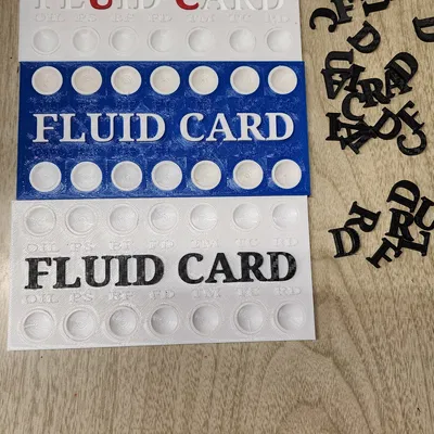 Thẻ Mẫu Chất Lỏng Ô Tô (Fluid/Sample Card-Automotive)