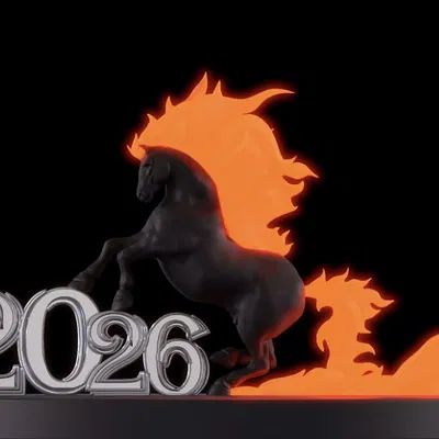 Mẫu 3D in miễn phí Year of the Fire Horse 2026