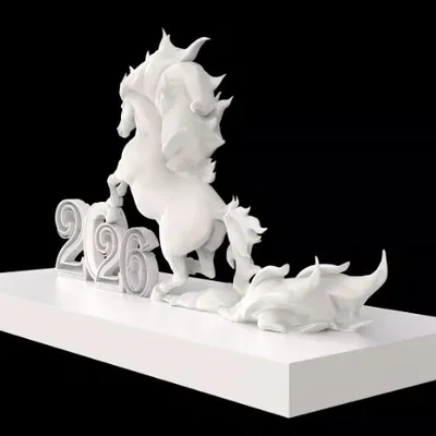 Mẫu 3D in miễn phí Year of the Fire Horse 2026