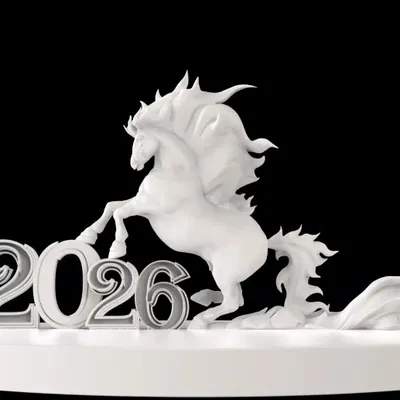 Mẫu 3D in miễn phí Year of the Fire Horse 2026