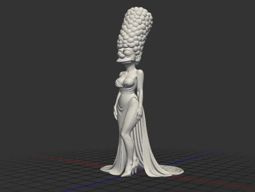 Mô hình Marge Simpson quyến rũ - Bản in 3D độc đáo - Image 3